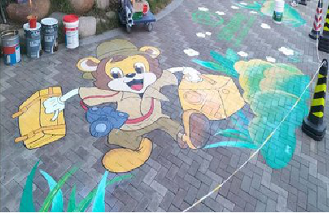 来凤夏季画地面彩绘会遇到的问题