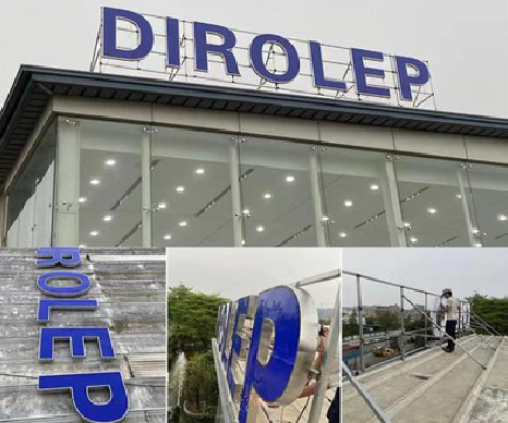 来凤楼顶发光字安装的注意事项。